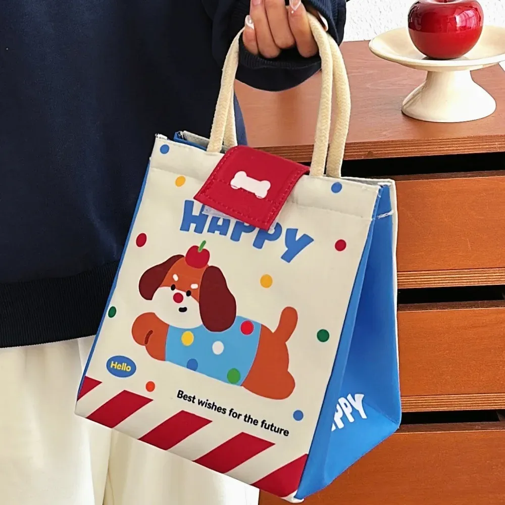 sac bento mignon pour les employés de bureau, sac fourre-tout de grande capacité, sac isotherme à motif de dessin animé, sac pour boîte à déjeuner pour étudiants