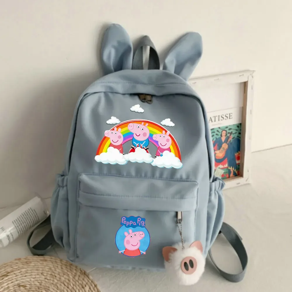 Sac à dos grande capacité Peppa Pig, mignon, polyvalent, pour étudiants, loisirs, voyage, saison de rentrée scolaire