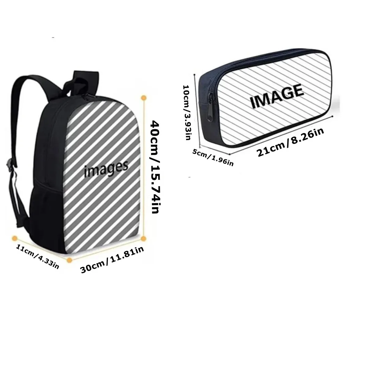 sac à dos f-five nights at freddy pour enfants, ensemble de 2 pièces, sac de retour à l'école pour étudiants avec trousse à crayons, sac à dos de voyage léger pour adolescents