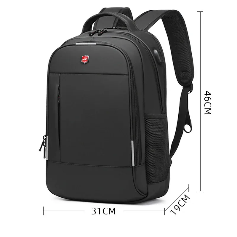 nouveau sac à dos étanche pour ordinateur portable de 17 pouces, sac d'affaires avec chargement usb, grand sac à dos de voyage pour avion, mochila pour hommes