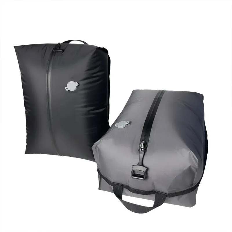 sacs de compression sous vide portables pour les voyages, sacs gain de place avec pompe manuelle, organisateur de vêtements étanche pour valise et sac à dos