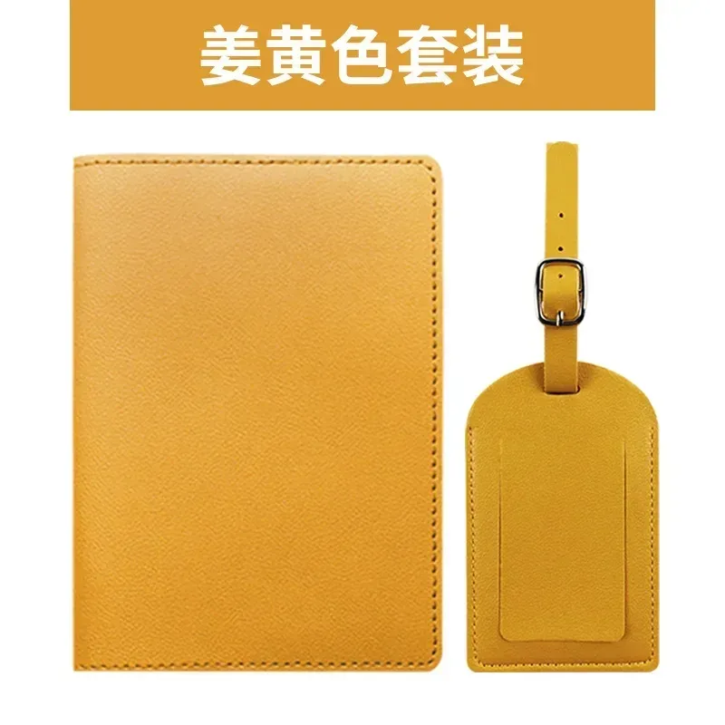 couverture de passeport de voyage en pu, étiquettes de bagages, cadeau d'affaires pour fête de mariage, porte-billet, étui porte-passeport, ensemble d'accessoires de voyage