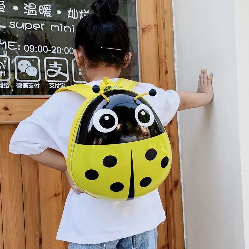 coquille d'oeuf sac pour enfants motif coccinelle maternelle garçons et filles étudiants classe sacs à dos mochila escolar sacs d'école