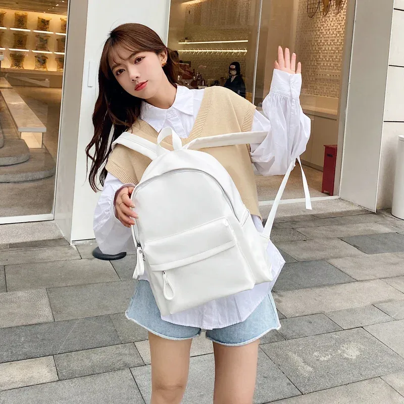 sac à dos en cuir de grande capacité pour femme, sac à dos pour ordinateur portable, cartable de livre de haute qualité, adolescentes, étudiant, mode