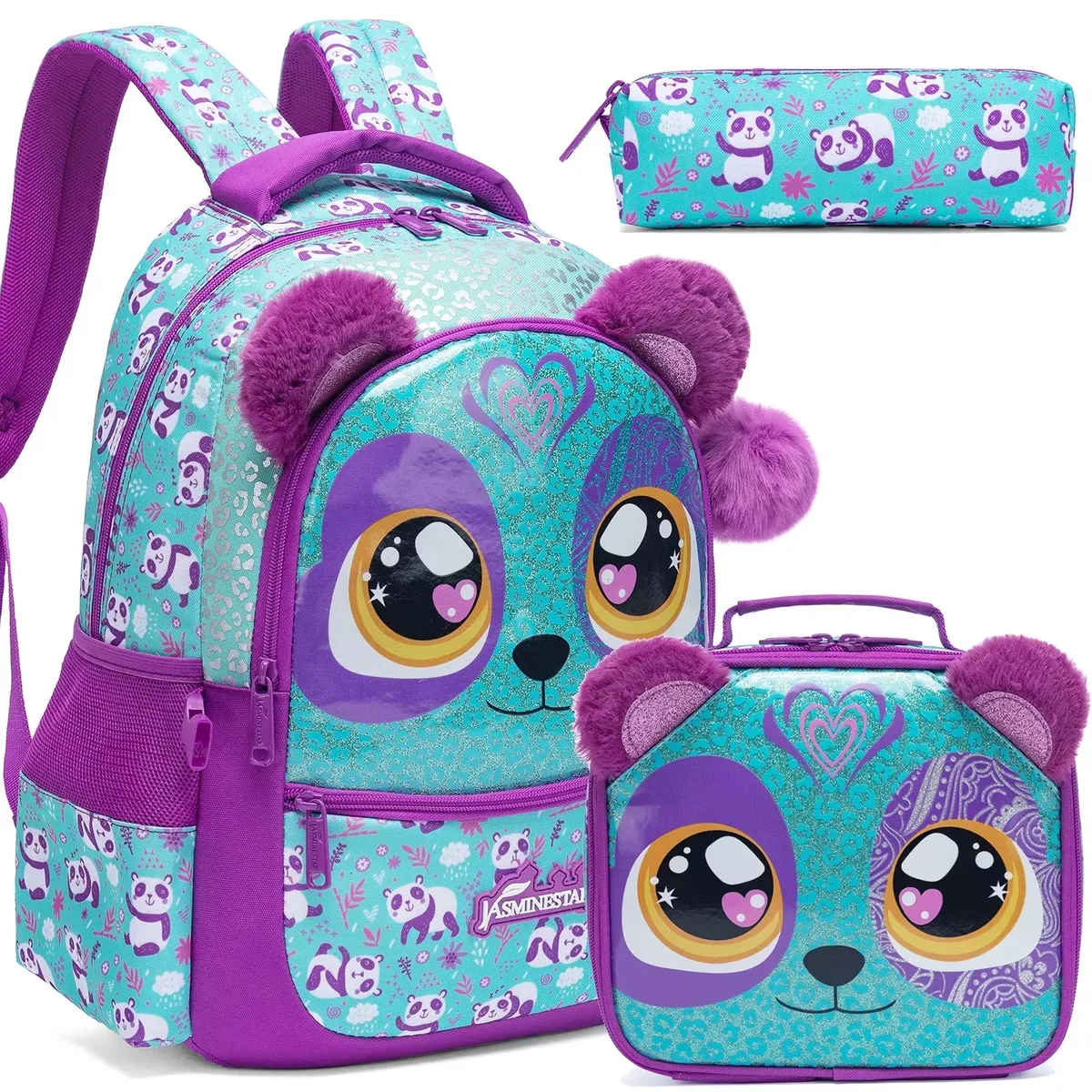 sac à dos scolaire mignon pour filles, sac à bandoulière pour enfants avec boîte à lunch isotherme, sac à dos décontracté pour étudiants, cadeau de rentrée scolaire