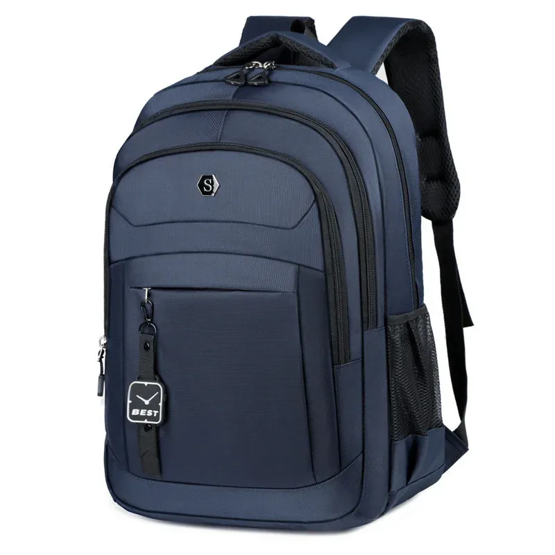 sac à dos décontracté pour hommes, sac pour ordinateur portable multi-poches pour court voyage, sac à dos de grande capacité pour hommes, couches épaisses, double épaule