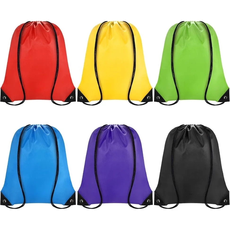 lot de 2/6/10 sacs de sport pliables et étanches avec cordon de serrage, sacs à dos de fitness, sacs de randonnée, de camping, de natation et de sport
