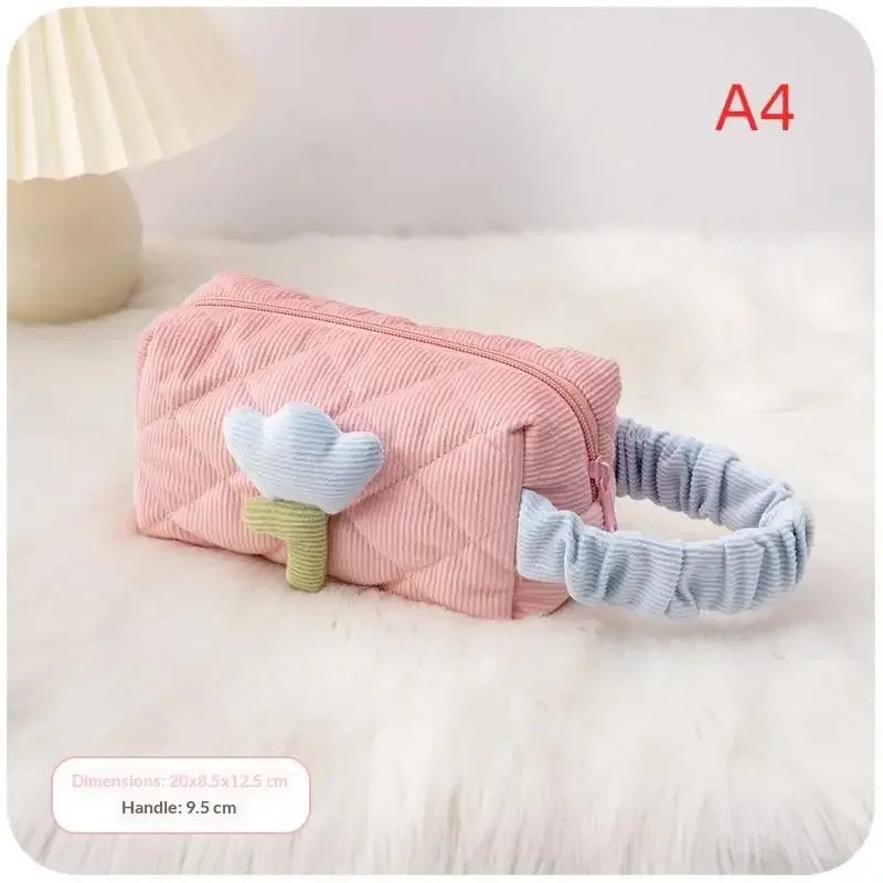 sac de rangement pour cosmétiques, 1 pièce, sac de voyage d'affaires, sac de toilette portable en velours côtelé de grande capacité, sac pour femmes 【smq】