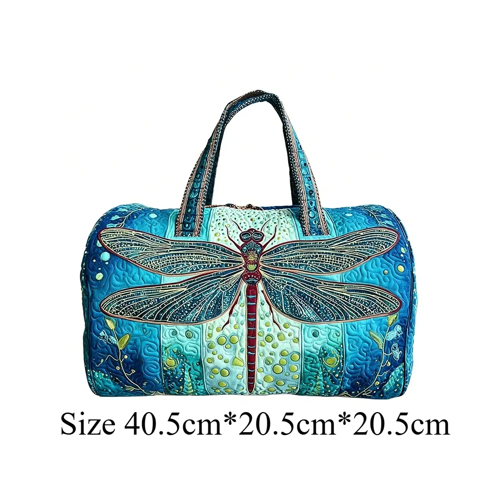 sac de voyage matelassé 3d dragonfly pour femme, sac de week-end, sac de sport, sac de transport artistique, bagage à main, article personnel