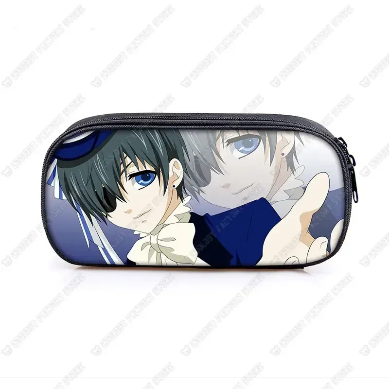 trousse à cosmétiques anime black butler, sac à crayons, sacs de papeterie pour garçons et filles, porte-crayons pour enfants, fournitures scolaires
