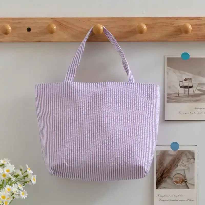 1 pcs sac fourre-tout à motif rayé tendance, sac à bandoulière matelassé polyvalent, sac de shopping de grande capacité