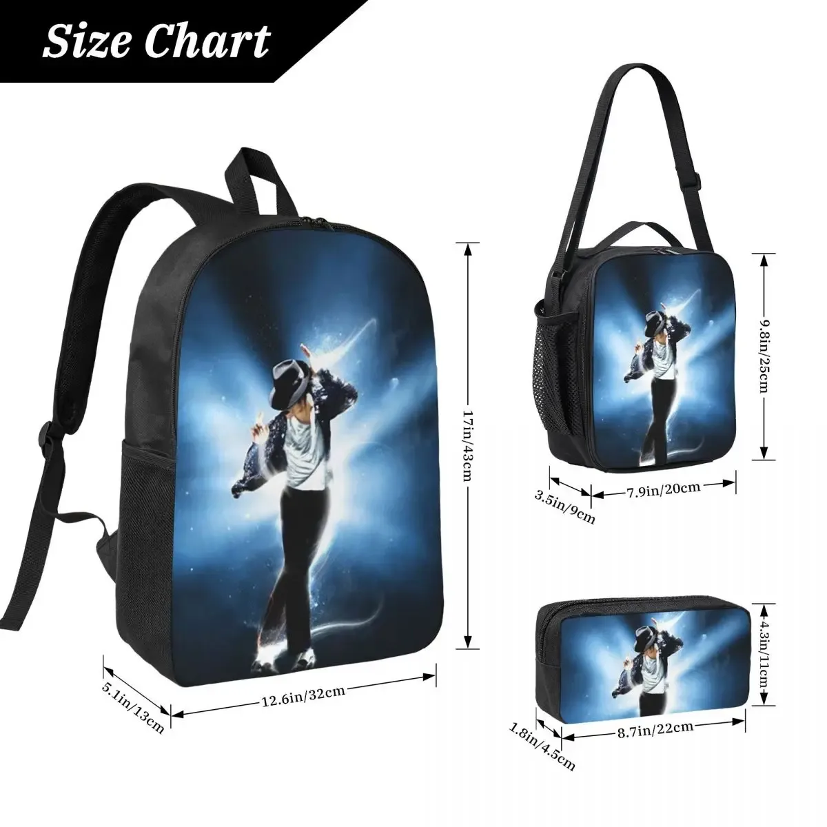 sac à dos michael jackson pour musiciens, chanteurs et danseurs, sac d'école, sac à bandoulière pour ordinateu