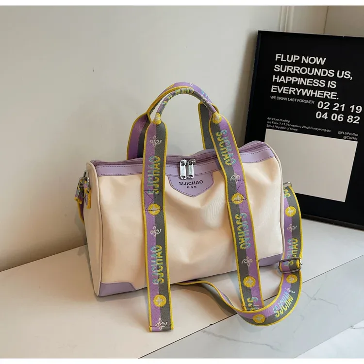 2026 plus récent sac de voyage à main polyvalent à la mode avec lettre sangle sac à bandoulière sac à bagages bagages décontractés handbabgs