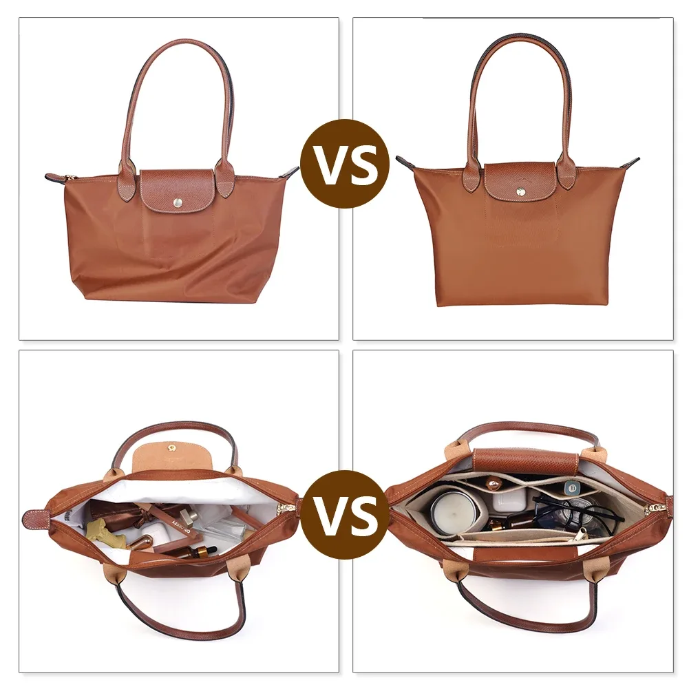 organisateur de sac pour longchamp, petit fourre-tout, rangement et finition de sac timide, doublure de sac intérieur
