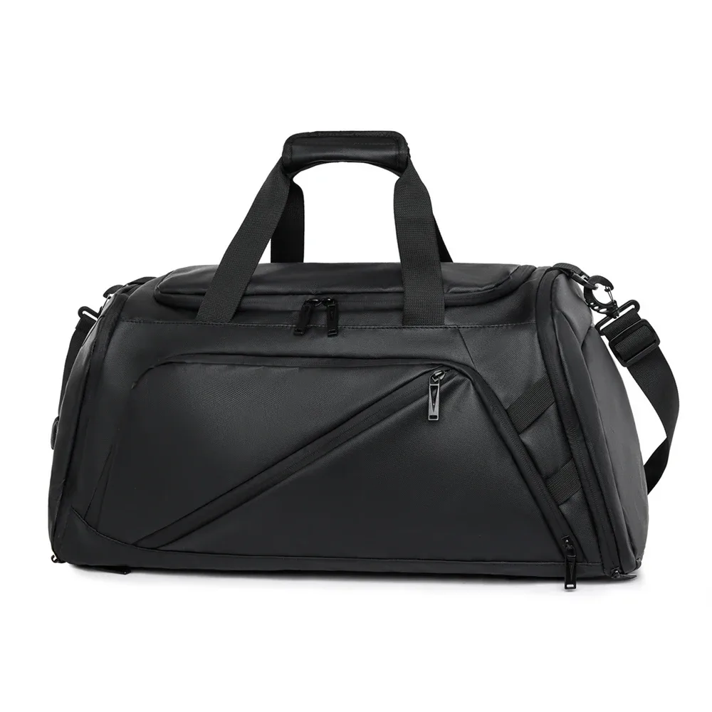 Sac de fitness de voyage avec compartiment à chaussures indépendant hydrofuge de grande capacité, sac à bandoulière pour hommes et femmes, sac à bagages multifonctionnel