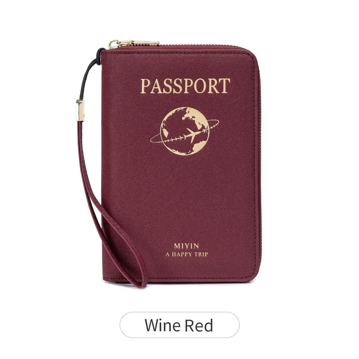 porte-passeport rfid miyin en cuir pu, indispensable pour les voyages en famille, pour cartes de crédit, billets et documents, unisexe