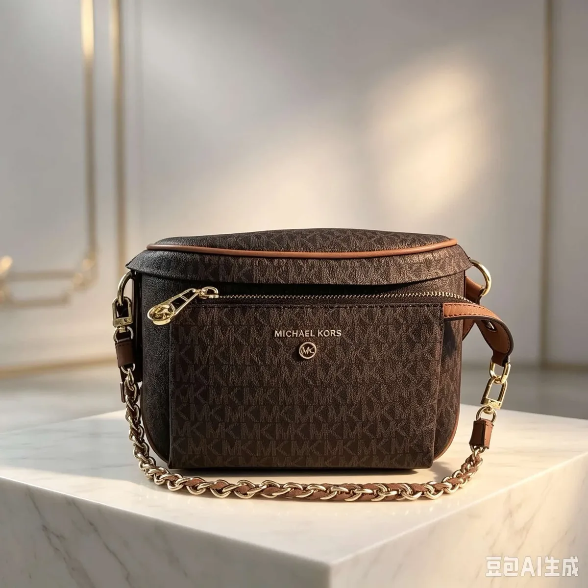 sac à dos à bandoulière classique décontracté michael kors neuf, sac de voyage multifonction à chaîne de haute qualité pour femmes mk.