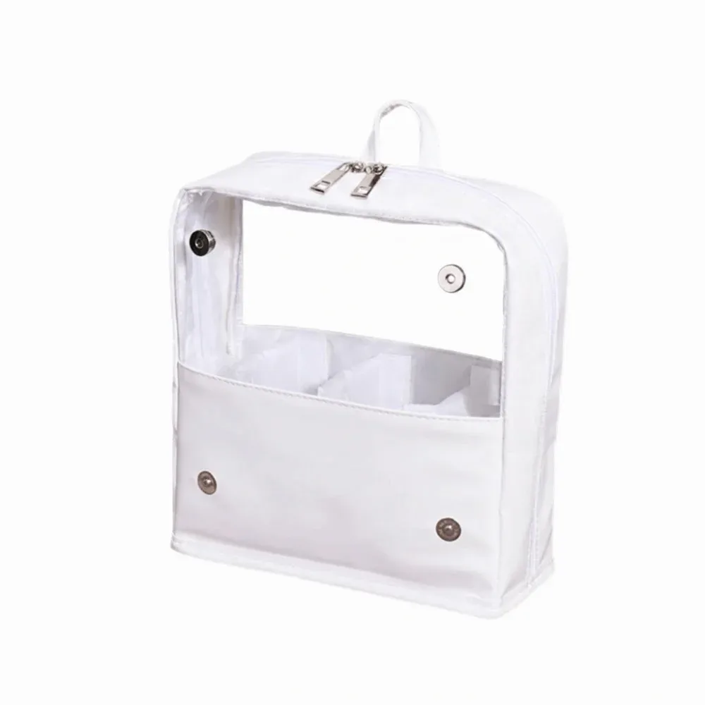 sac de maquillage transparent imperméable, design vertical, grande capacité, sac cosmétique avec poignée, multifonctionnel