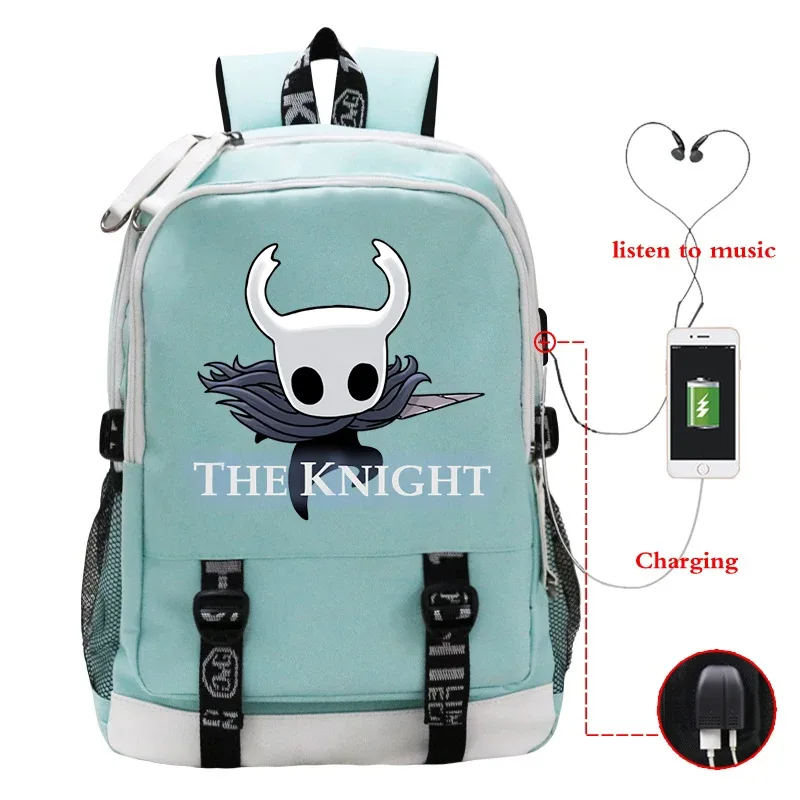 garçons filles creux chevalier cartable enfants sac à dos jeu de dessin animé usb grande capacité portable sac à dos étudiants sacs de voyage cadeau