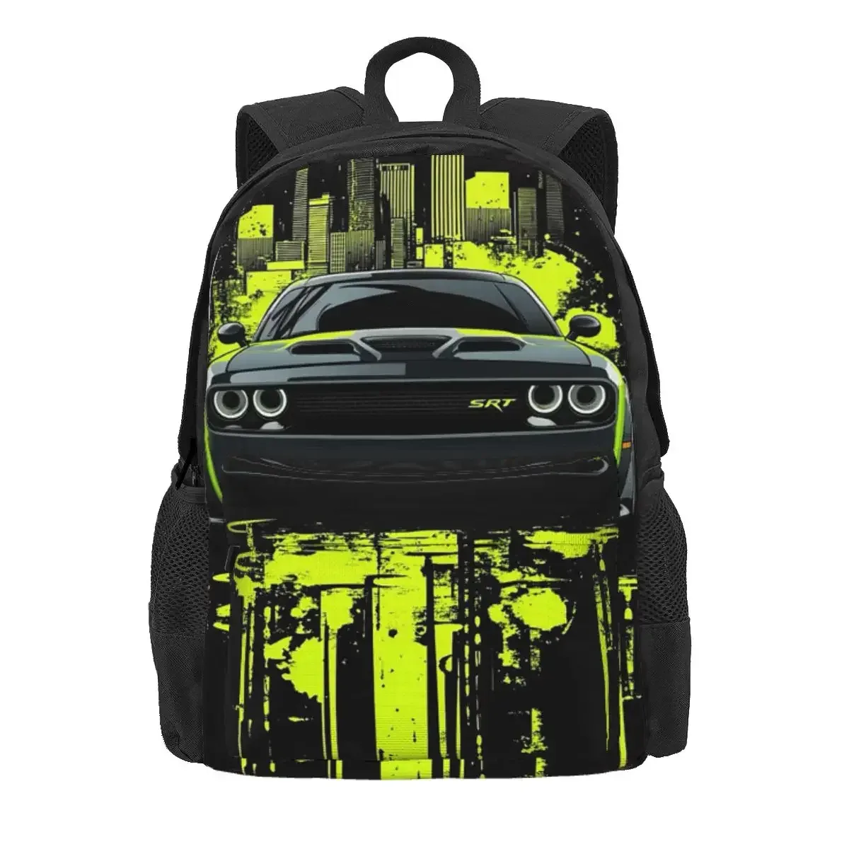 sac à dos d'étudiant srt hellcat demon dodge challenger, sac d'école, sac à dos de randonnée pour hommes et femmes, sac à bandoulière