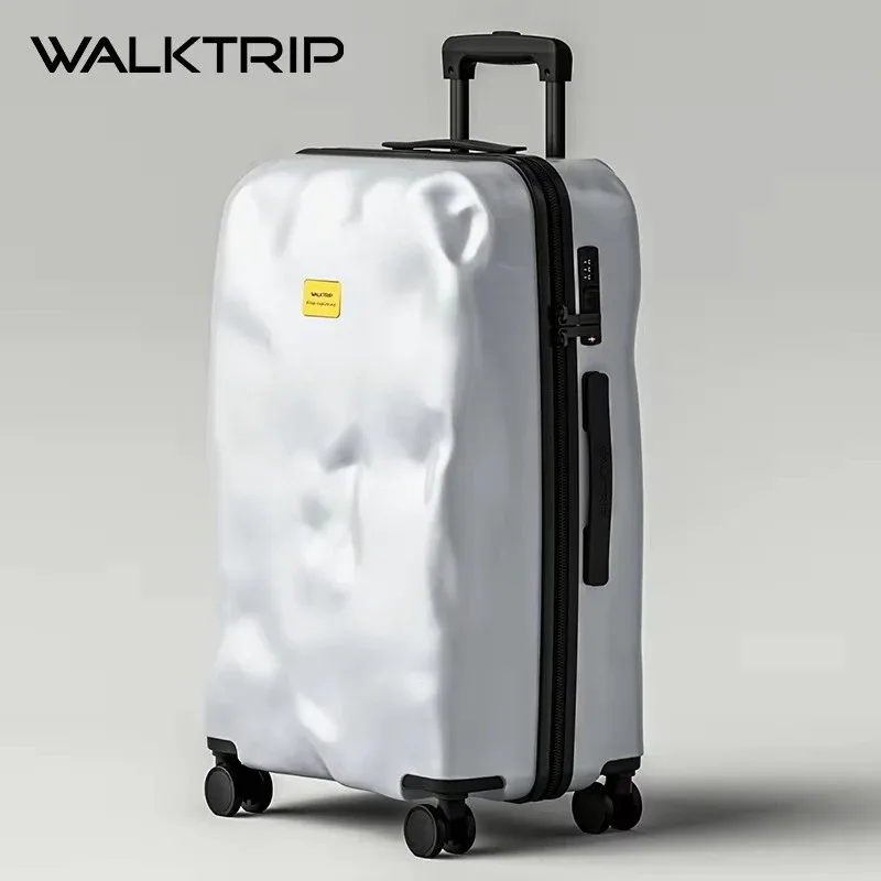 valise créative au design irrégulier cratère de météorite, tendance rétro, bagage à roulettes de voyage 20/24/