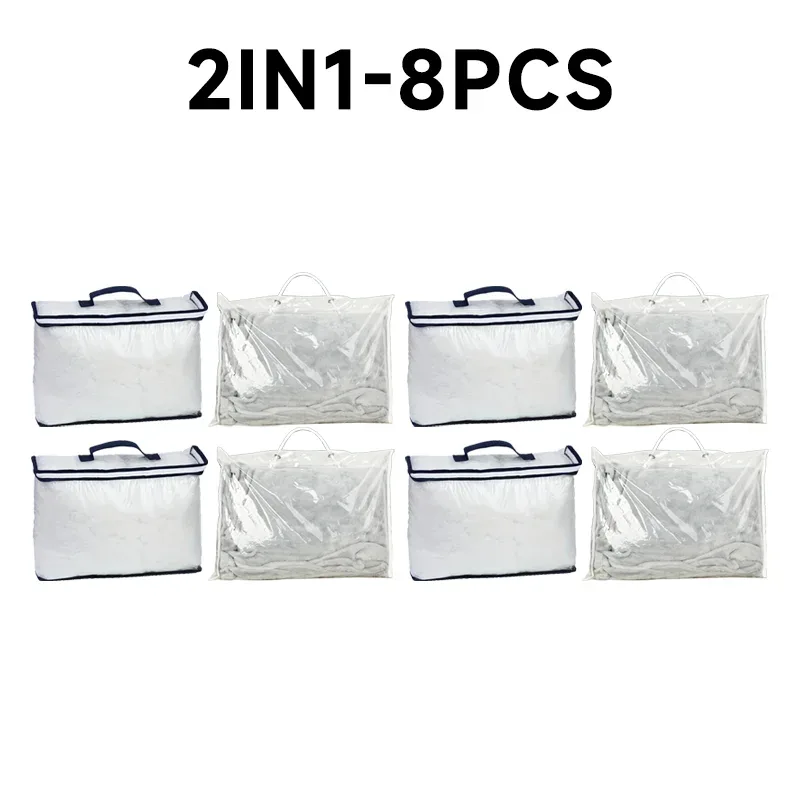 sacs d'emballage en pvc transparent, couverture de literie portable, emballage de vêtements, sac de rangement pour taies