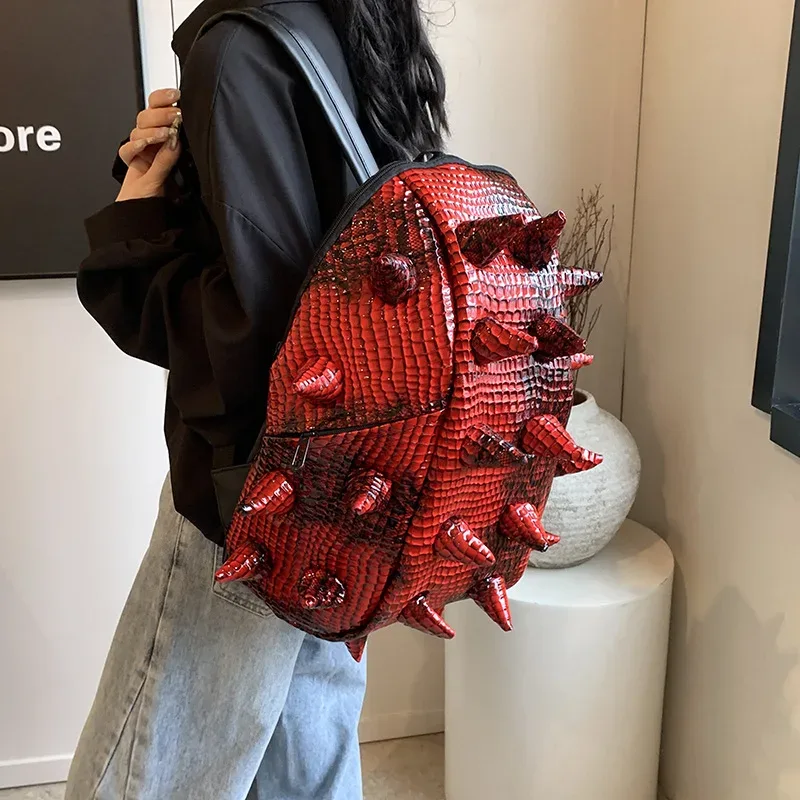 sac à dos motif hérisson pour l'école en plein air personnalité drôle sacs à dos d'équitation sacs créatifs pour femmes hommes sac de grande capacité