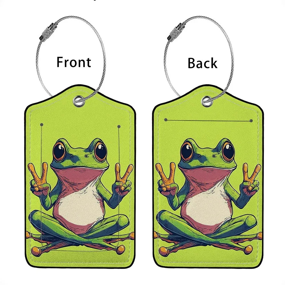 offre spéciale animaux mignons en cuir étiquette de bagage d'affaires étiquette d'adresse de valise étiquette de valise d'embarquement étiquette nom id adresse clip