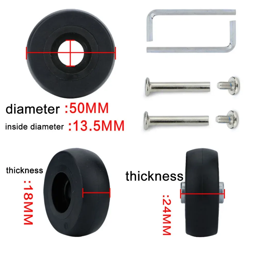 roues de remplacement pour valise à roulettes, accessoires universels, multi-taille, 1 pièce