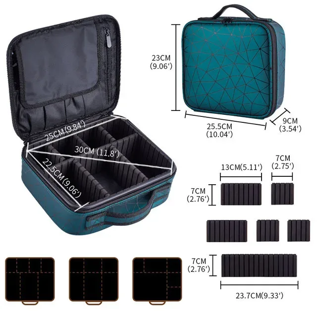 trousse de maquillage étanche, boîte professionnelle, sac à cosmétiques portable pour femmes, pour voyage, sac de rangement de maquillage