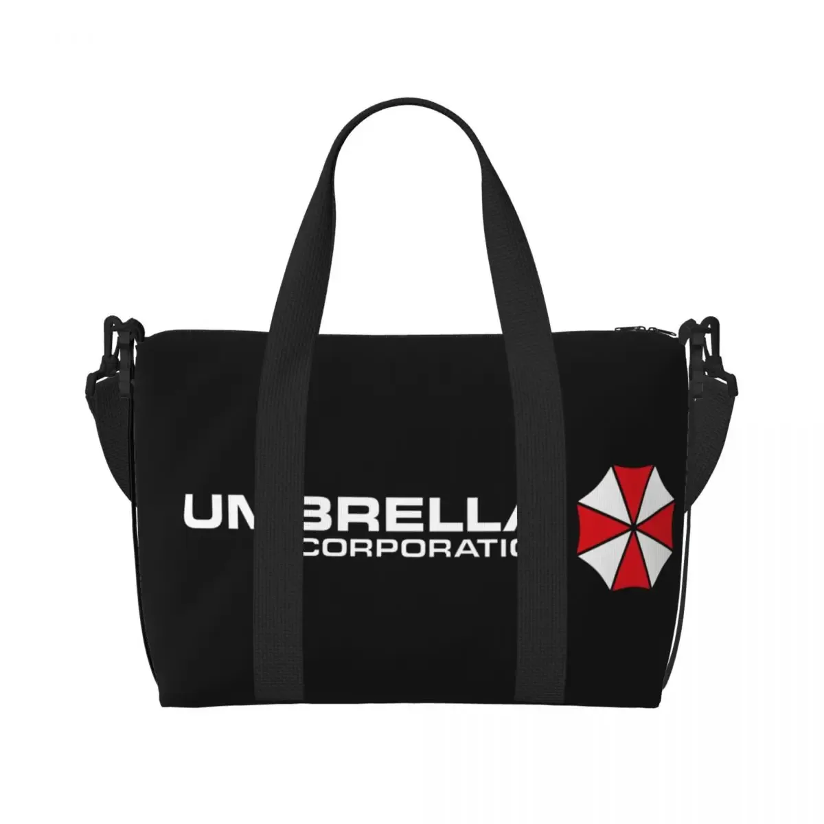 sac fourre-tout personnalisé pour femmes, fourre-tout de cosplay de jeu de film umbrella corporation, sacs de voyage de plage et de gymnastique de grande capacité