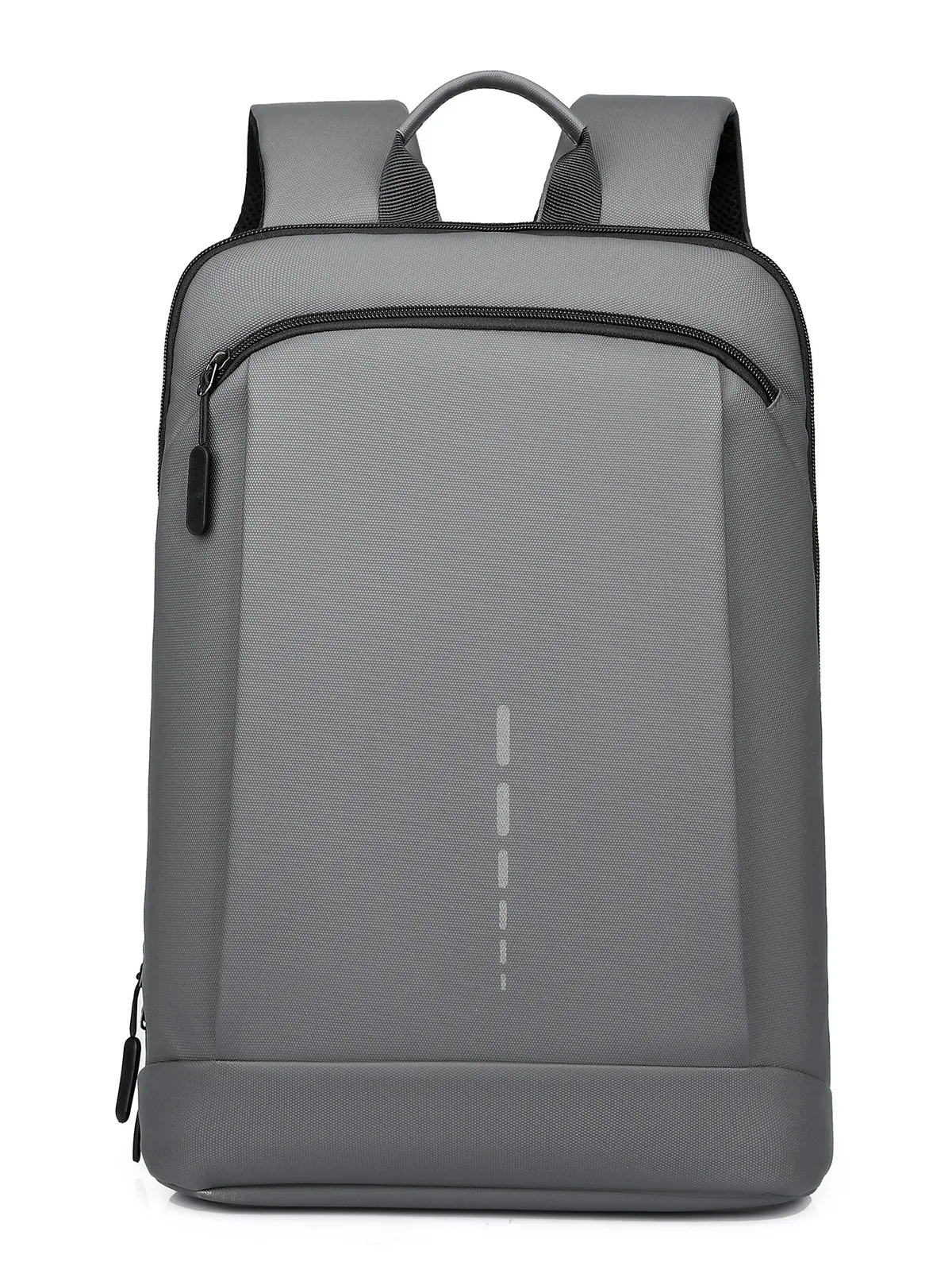 cartable d'étudiant léger en polyester imperméable, sac à dos d'affaires de stockage d'ordinateur de grande capacité carré vertical de 15.6 pouces