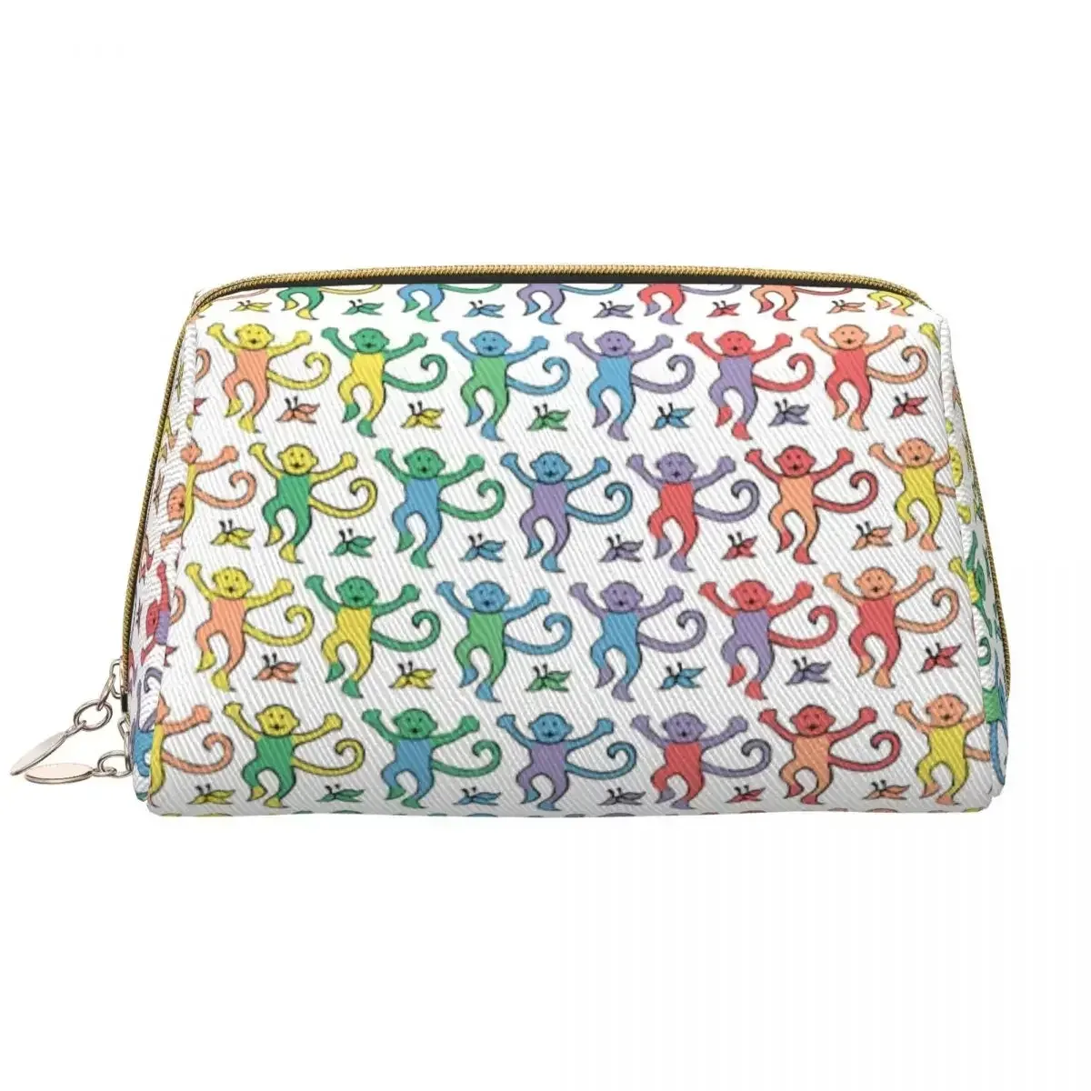 sac à cosmétiques de voyage personnalisé pour femme, rouleau preppy, singes, lapin, trousse de toilette et de maquillage, trousse de rangement de beauté pour dames
