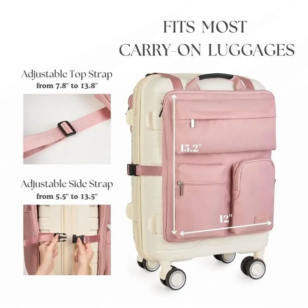 organisateur de bagages multi-poches, sac de rangement pour valise à accès rapide, mains libres, sangles réglables, pochette antichoc pour ordinateur portable