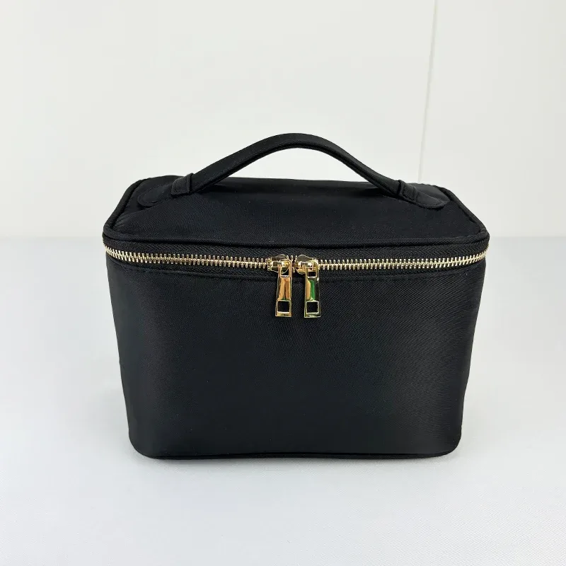 nouvelle trousse de maquillage portable en nylon imperméable 2025, sac de toilette de voyage, trousse de maquillage grande capacité, mini valise de voyage portable di