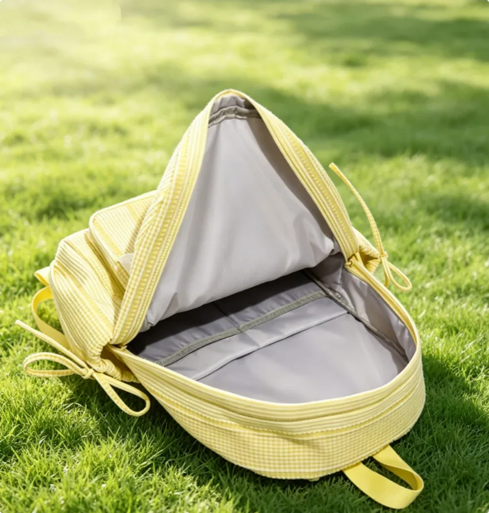 sac à dos personnalisé, sac à dos rayé simple et décontracté, sac à dos pour étudiante, sac à dos pour les cours, les trajets quotidiens et les voyages
