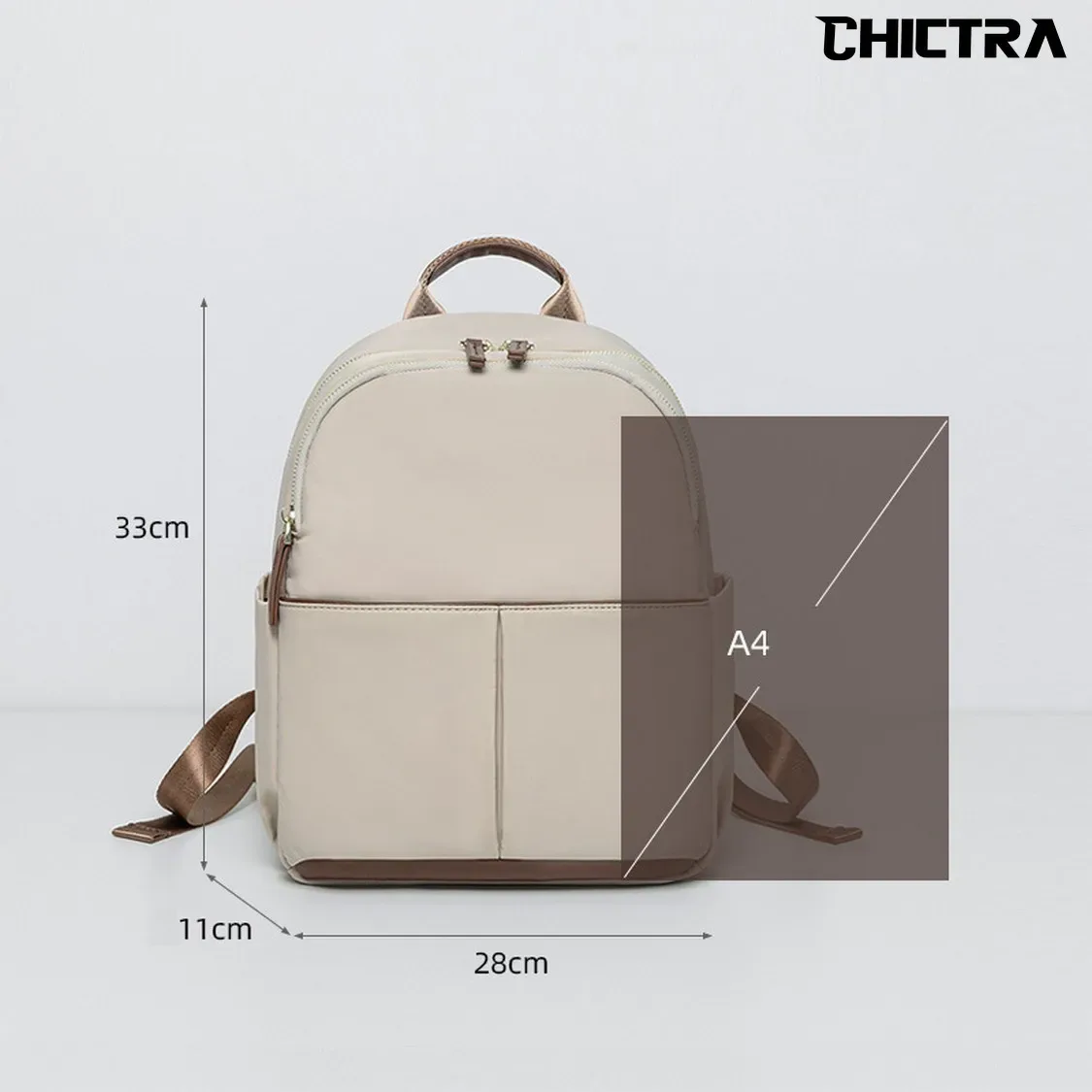 chictra mode sac à dos sacs pour femmes style décontracté léger fille sacs à dos simplicité couleur unie portable cabine travelbag