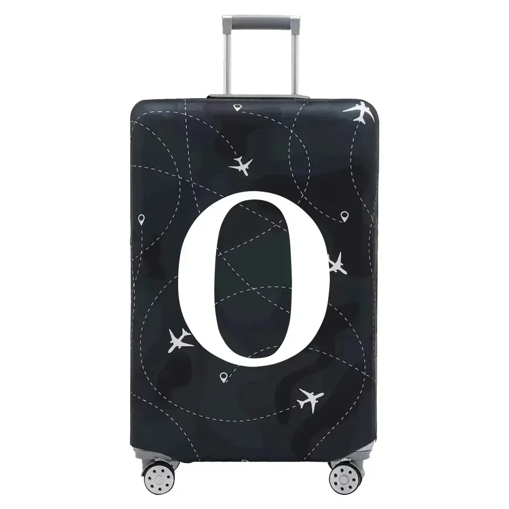 housse de protection pour bagages en tissu extensible, housse anti-poussière, anti-rayures, adaptée aux valises de 18 à 32 pouces, accessoires de voyage avec lettres blanches