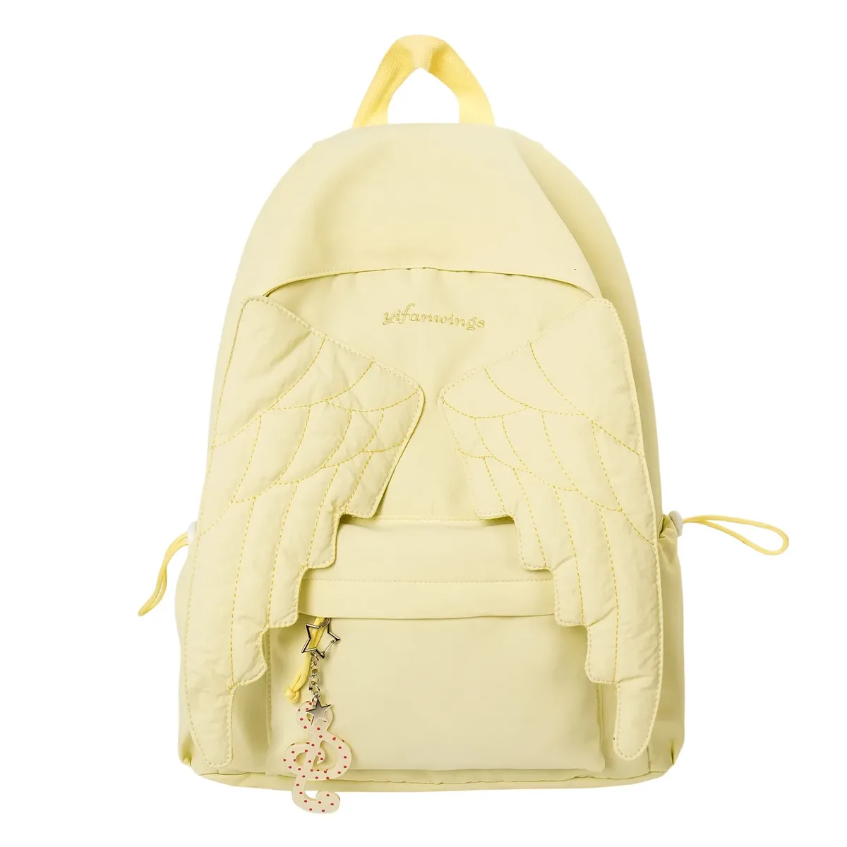 sac à dos matelassé de style japonais, mignon et kawaii, pour homme et femme, multi-usages, résistant à l'eau, léger, rose, jaune, bleu