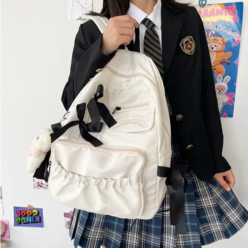 sac à dos imperméable de grande capacité pour femmes, sacs d'école blancs pour adolescentes, sac de jour décontracté en toile, sac à dos de voyage