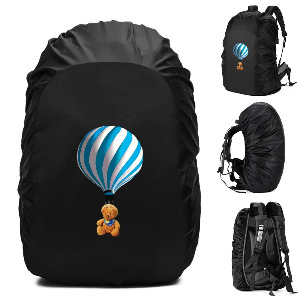 housse de pluie imperméable pour sac à dos, accessoires de voyage, motif 3d imprimé, portable pour l'extérieur, 20l-70l, pour randonnée et escalade
