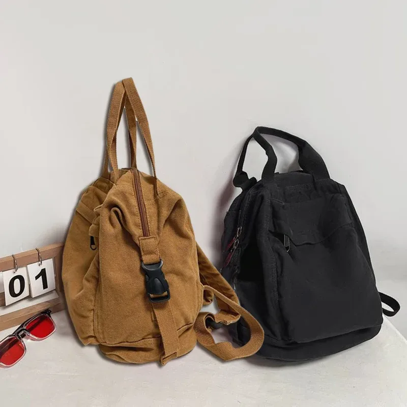 sac d'ordinateur haute capacité pour jeunes étudiants, sac à main en toile à la mode, sac à dos pour femmes pour le rangement de voyage