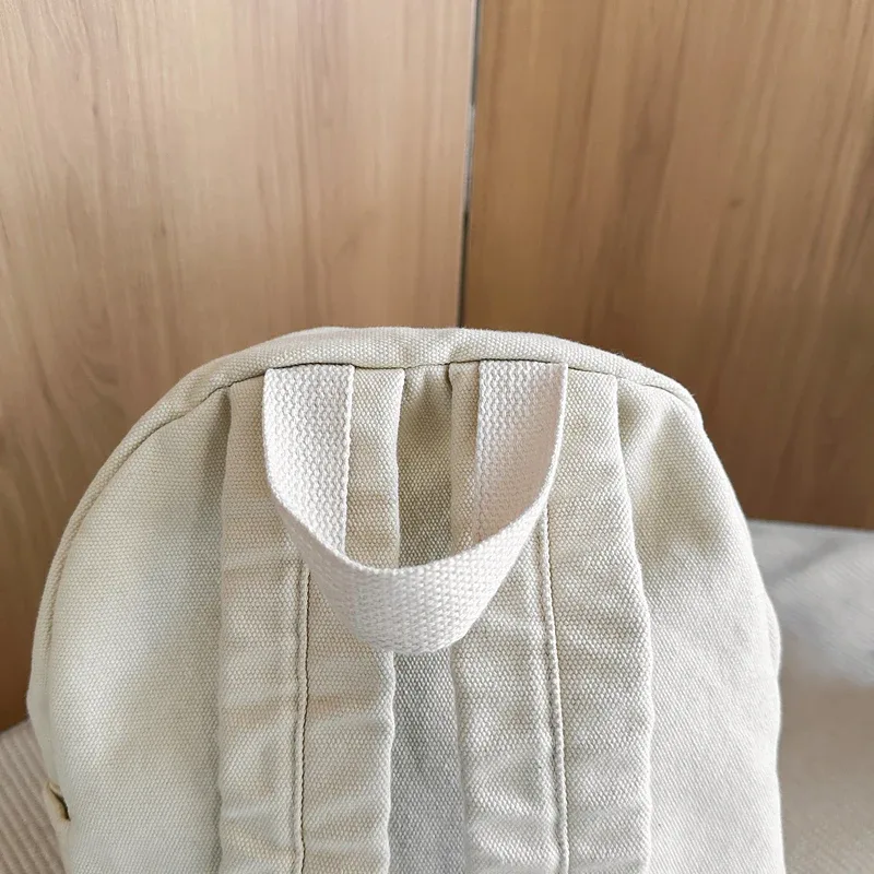 petits sacs à dos en toile solide pour femmes, 100% coton, petits sacs de loisirs ou de voyage, sacs d'école en tissu mignon pour enfants, paquet vert à bandoulière