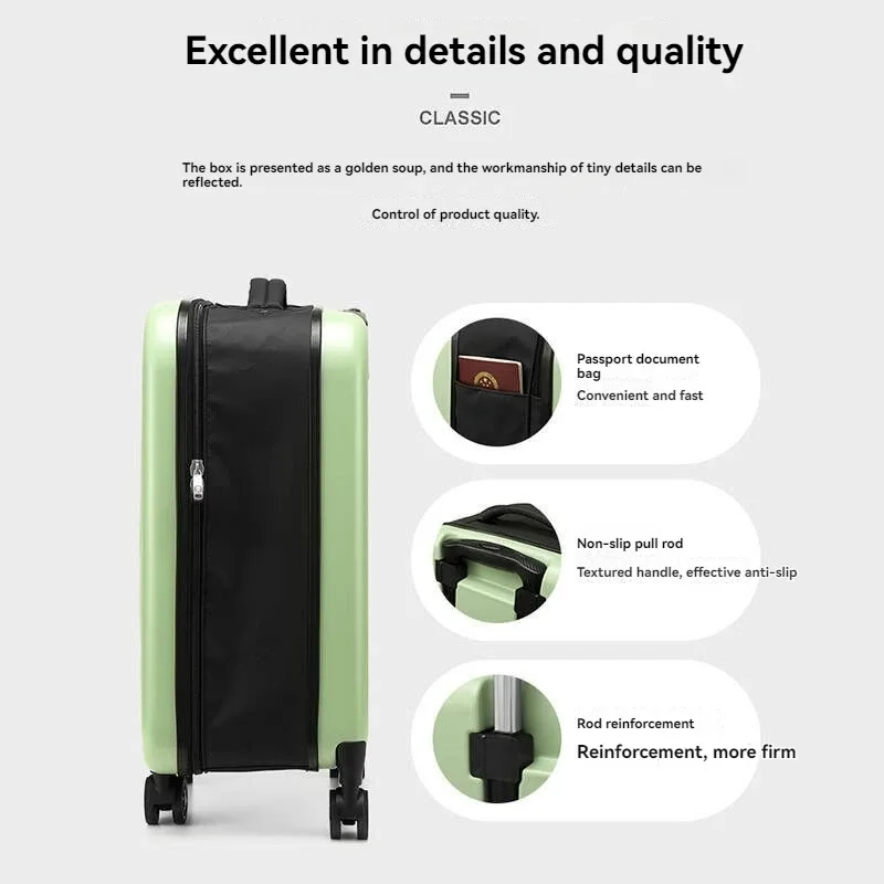 valise à roulettes pliable à 4 roues avec poignée rétractable, valise de rangement portable, serrure tsa, bagage cabine 20 pouces