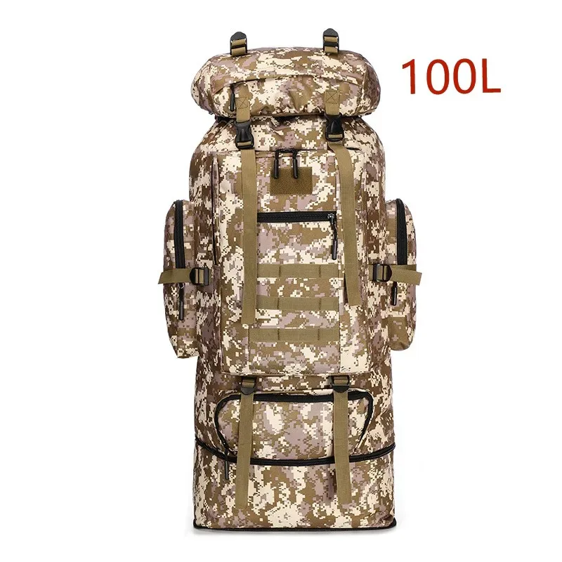 80l/100l sac d'alpinisme sac d'escalade sacs à dos tactiques grand sac à dos en plein air randonnée camping sacs de voyage