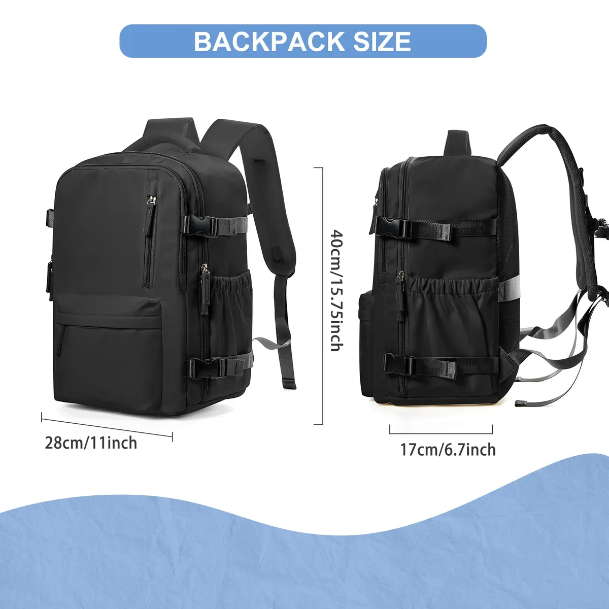 sac à dos pour hommes sac à dos de voyage sac de cabine taille ryanair 40x20x25 sac à dos grand cahier d'affaires étanche femme sac à dos cadeau
