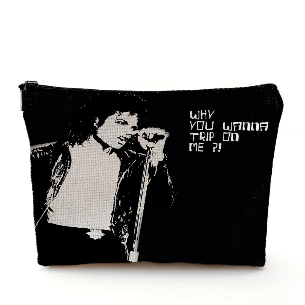super star michael jackson sac cosmétique double impression sacs de maquillage femmes sac à main de mariage dame organisateur de voyage portefeuille enfant