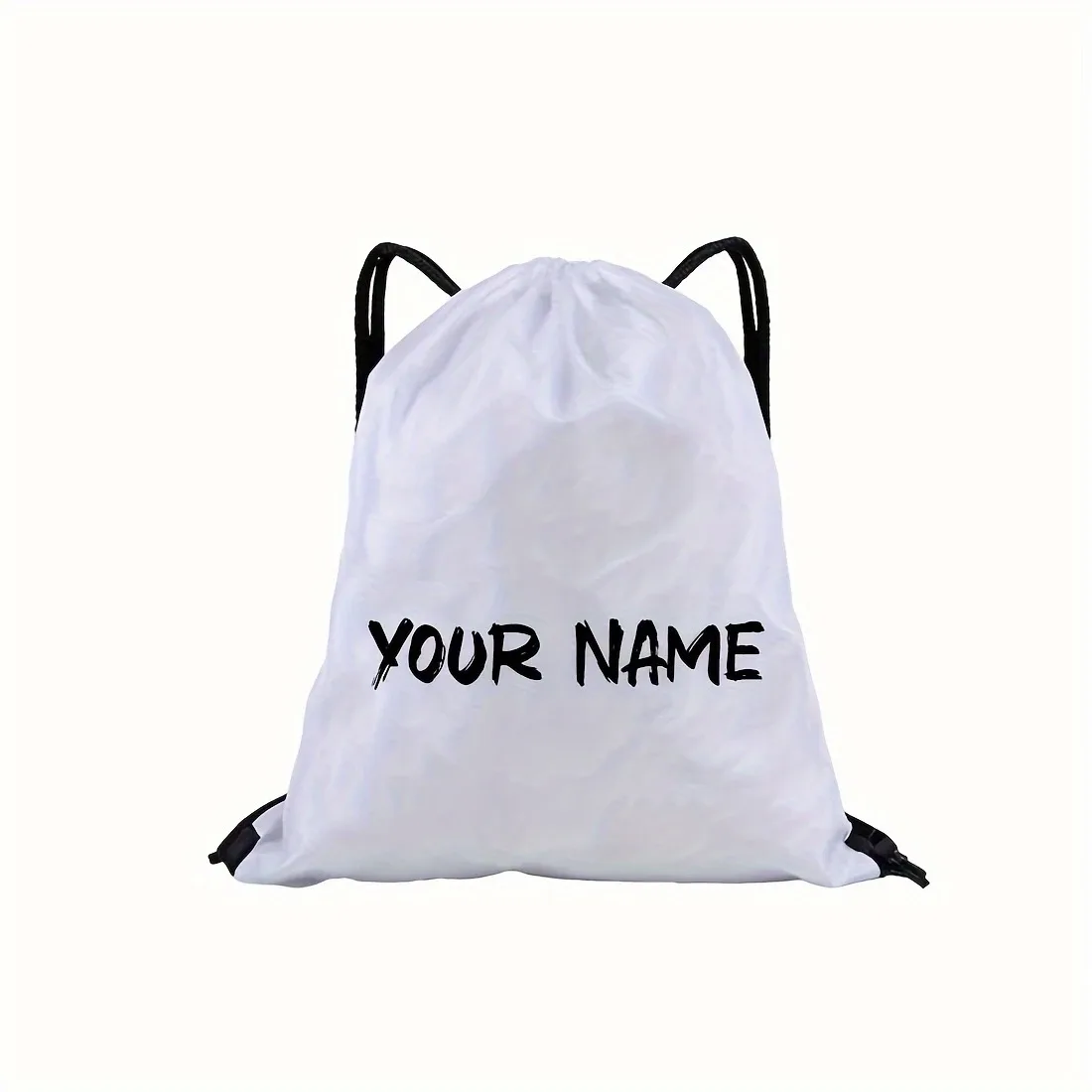 sac à dos à cordon personnalisable - nom/texte personnalisé créatif, sac de rangement à cordon durable, disponible en différentes couleurs