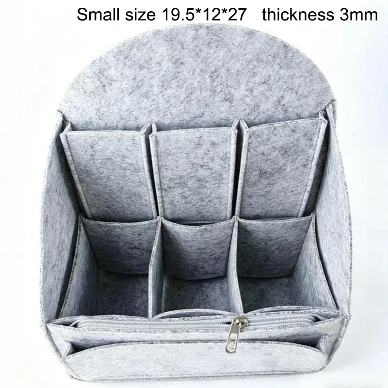 organisateur de sac à dos en feutre, insert multi-compartiments, doublure de sac, grande capacité, séparateur léger pour le voyage, l'école et le rangement