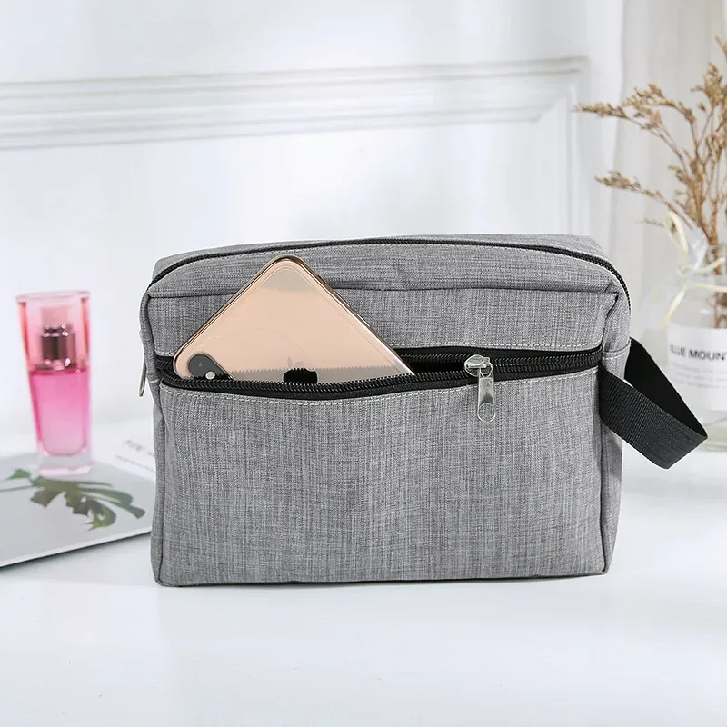 pochette de voyage grande taille 22x16x10cm, sac de rangement polyvalent, kit de toilette portable, organisateur de gadgets numériques, étui de transport compact